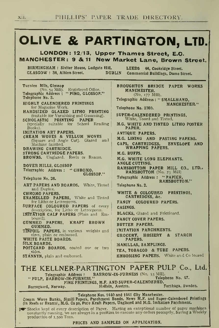 Advert Phillip's Trade 1923